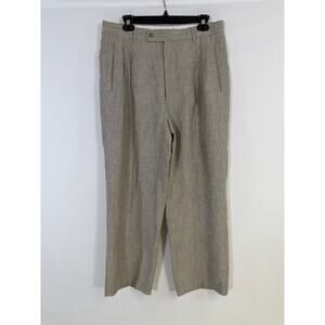 Vintage Vitali 100% Linen Suit Pants Men’s L40/W34 Beige Classic Resort Summer